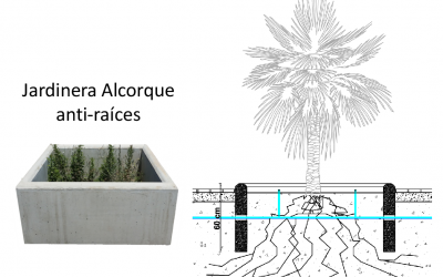 Jardinera Alcorque anti-raíces