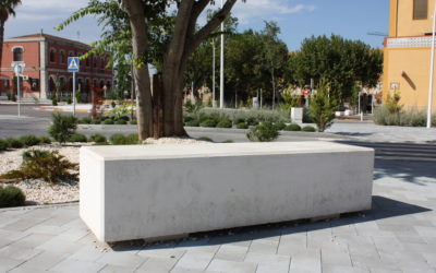 Banco monolítico de hormigón 200x50x45, 200x60x45, 300x40x45 cm